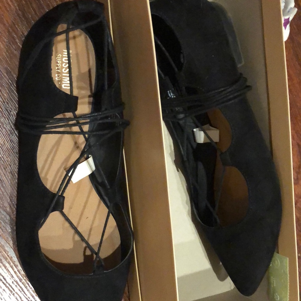 Lace up flats